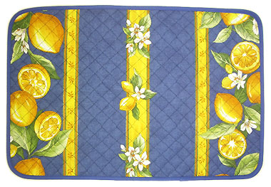 Provence quilted Placemat (lemons. blue) Provence quilted Placemat (lemons. blue)